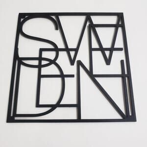 Dick Lundgren for Men At Work City Trivet Sweden Black Powder Coated Steel
